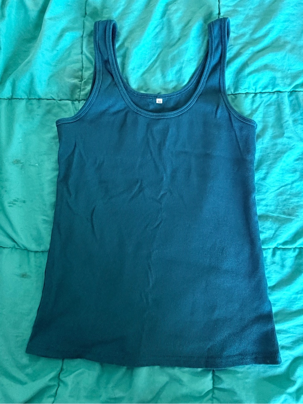 Teal blue tank top